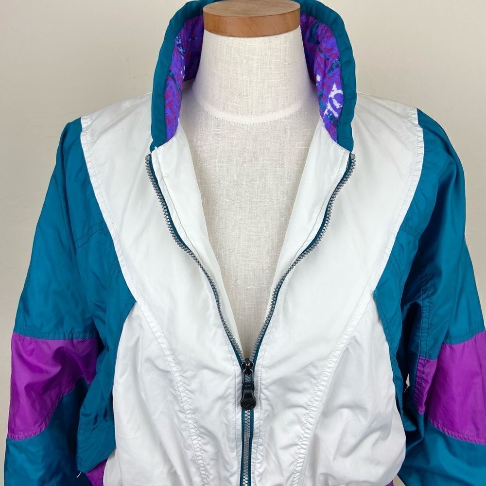 Nike Retro Vintage 90’s Waist-Cinch Pastel Windbreaker Jacket - Picture 3 of 6